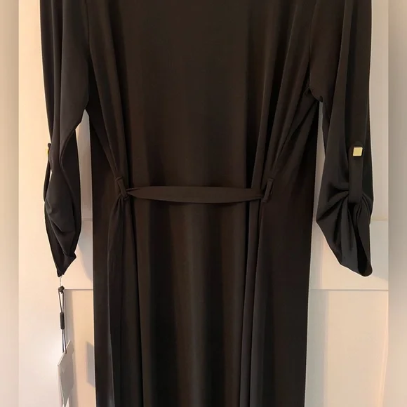 Calvin Klein Black Wrap Dress - Picture 8 of 9